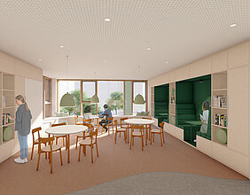 Einblick in Schule - Gruppenarbeit und Rückzug