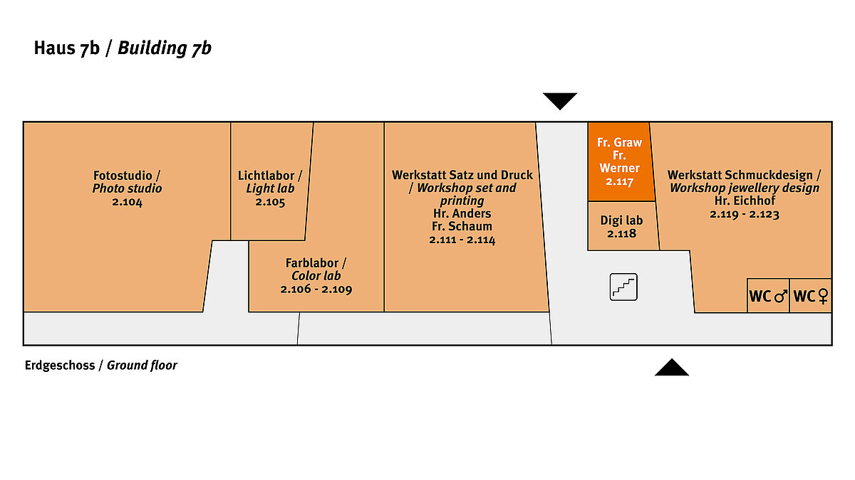 Raumplan Fakultät Gestaltung