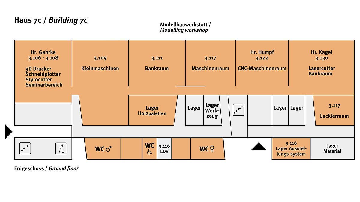 Raumplan Fakultät Gestaltung